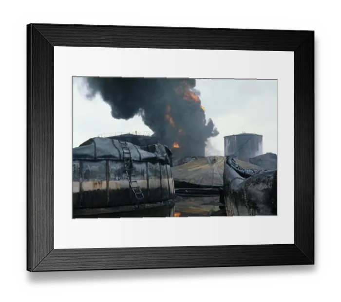 Framed Print : Fuel Depot Attack Framed Print : Fuel Depot Attack