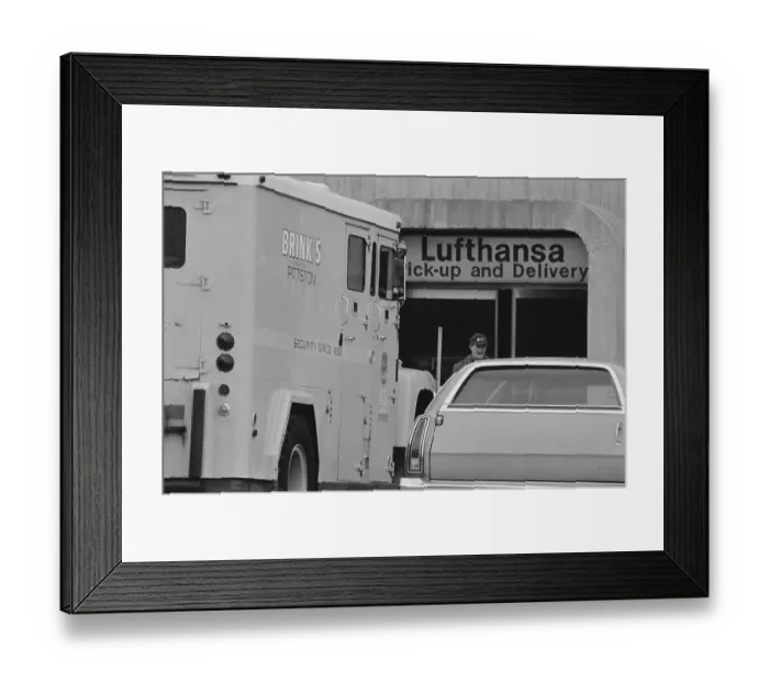 Framed Print : Brink's Delivery Truck Waiting Outside Lufthansa Cargo Terminal Framed Print : Brink's Delivery Truck Waiting Outside Lufthansa Cargo Terminal