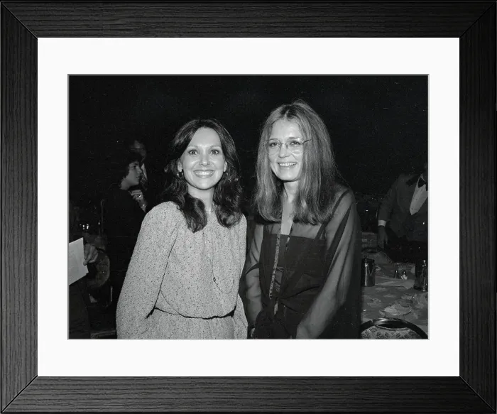 Framed Print : Gloria Steinem Congratulating Actress Marlo Thomas Framed Print : Gloria Steinem Congratulating Actress Marlo Thomas