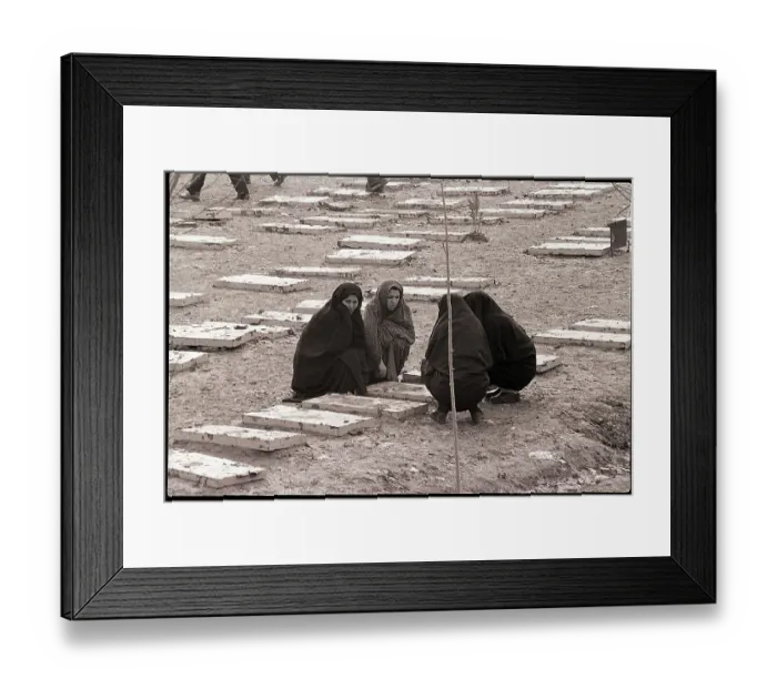Framed Print : Iranian Women Gather at Grave Framed Print : Iranian Women Gather at Grave