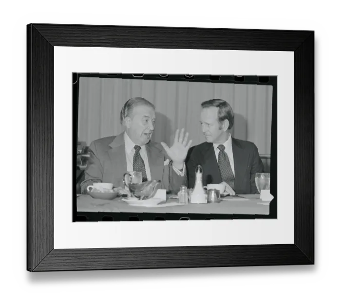 Framed Print : Henry Ford II Speaking to Brock Adams Framed Print : Henry Ford II Speaking to Brock Adams