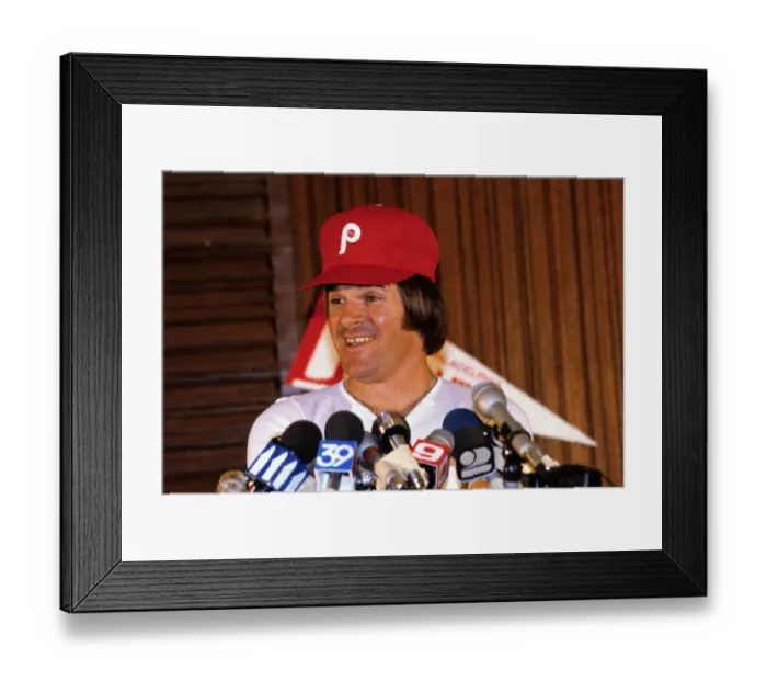 Framed Print : Pete Rose After Signing Contract with Phillies Framed Print : Pete Rose After Signing Contract with Phillies