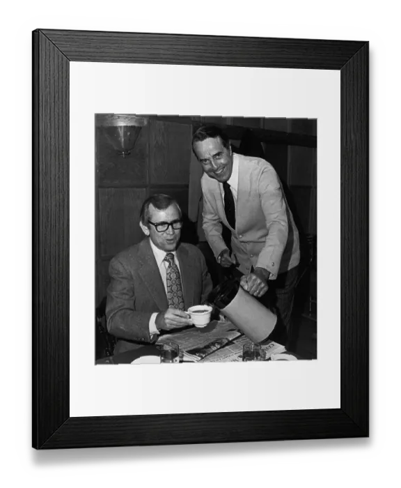 Framed Print : Bob Dole Pouring Coffee