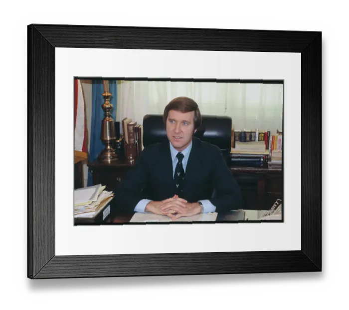 Framed Print : William Cohen at Desk Framed Print : William Cohen at Desk