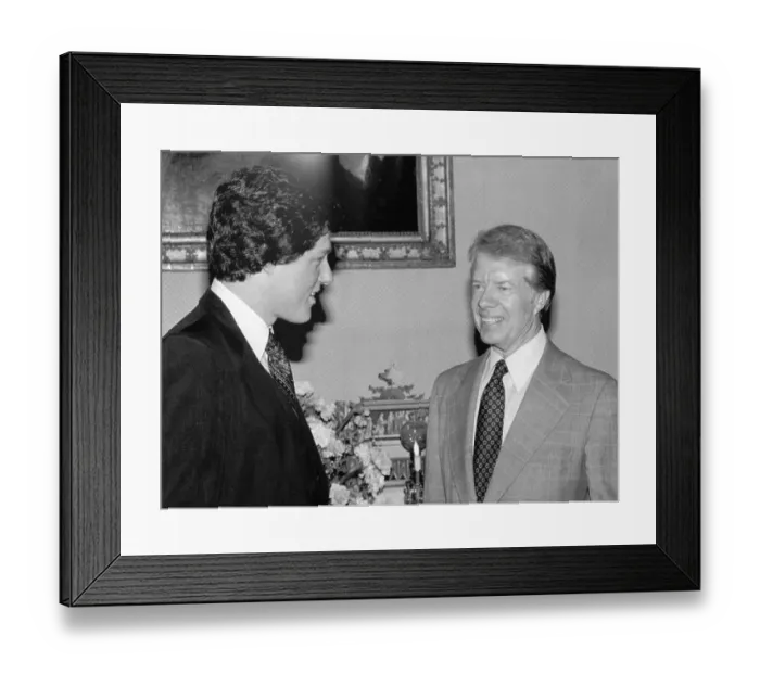 Framed Print : Arkansas Governor-Elect Bill Clinton and President Carter Framed Print : Arkansas Governor-Elect Bill Clinton and President Carter