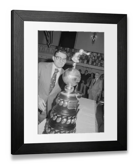 Framed Print : Coach Joe Paterno Accepting Lambert Trophy Framed Print : Coach Joe Paterno Accepting Lambert Trophy