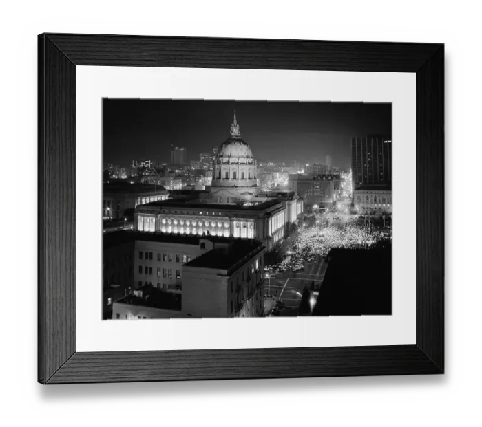 Framed Print : Candlelight Service for George Moscone and Harvey Milk Framed Print : Candlelight Service for George Moscone and Harvey Milk