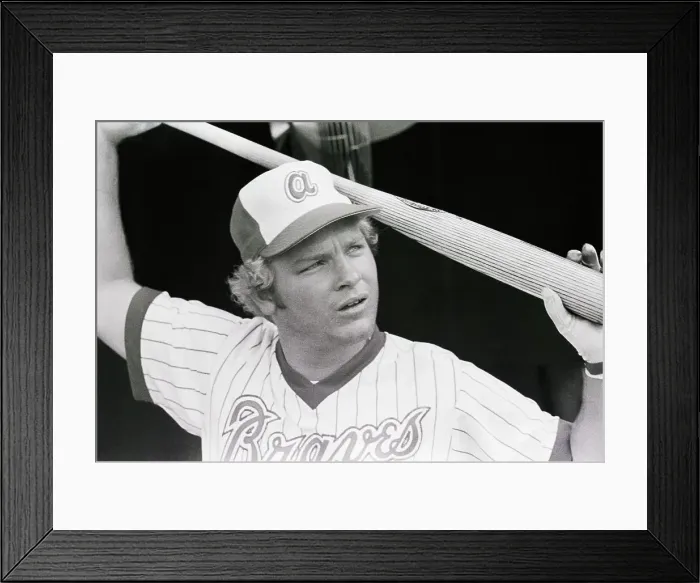 Framed Print : Bob Horner Holding Baseball Bat Overhead Framed Print : Bob Horner Holding Baseball Bat Overhead