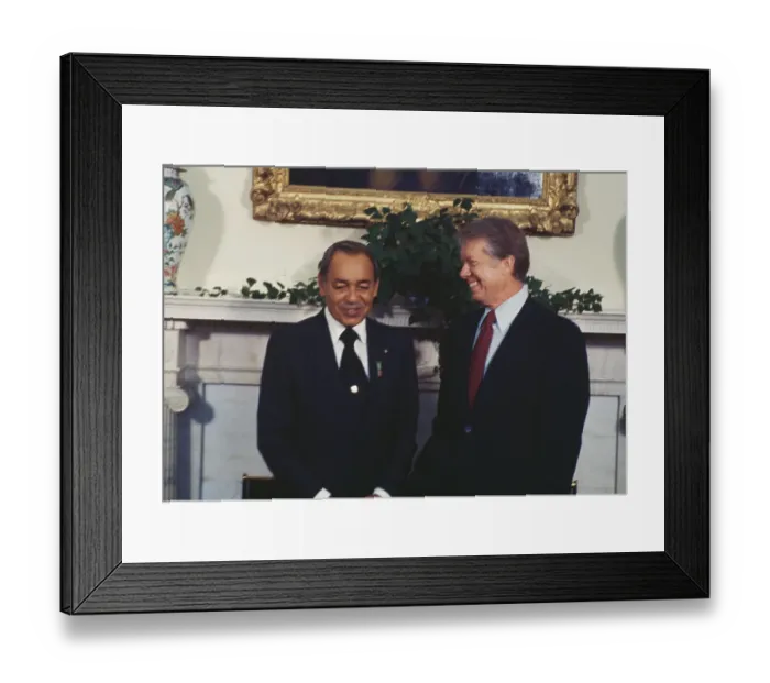 Framed Print : King Hassan And President Carter Framed Print : King Hassan And President Carter