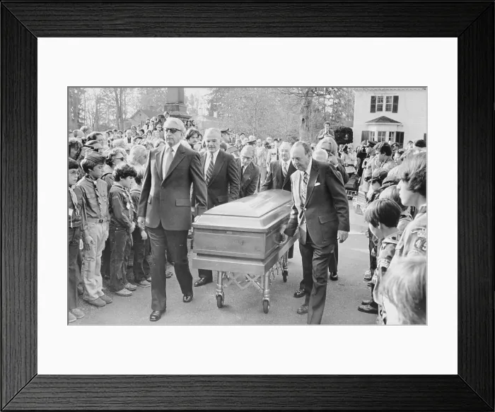 Framed Print : Funeral of Norman Rockwell Framed Print : Funeral of Norman Rockwell