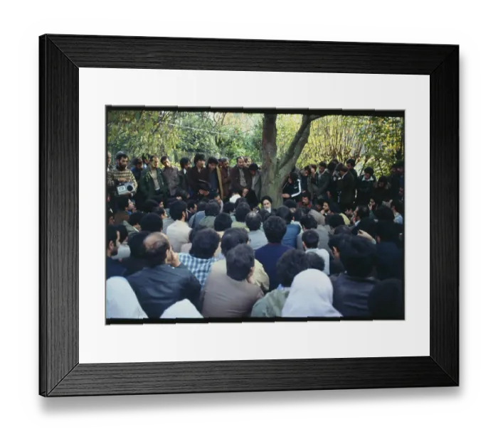 Framed Print : Crowd Gathering Around Ayatollah Ruhollah Khomeini Framed Print : Crowd Gathering Around Ayatollah Ruhollah Khomeini