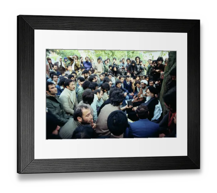 Framed Print : Crowd Gathering Around Ayatollah Ruhollah Khomeini Framed Print : Crowd Gathering Around Ayatollah Ruhollah Khomeini