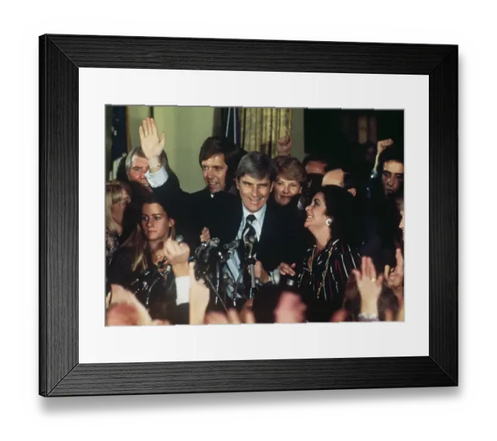 Framed Print : John Warner And Elizabeth Taylor Framed Print : John Warner And Elizabeth Taylor