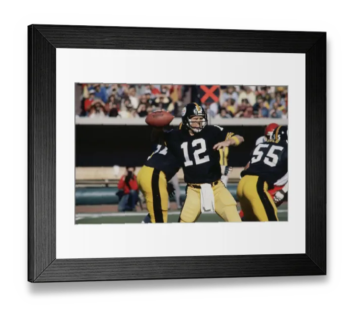 Framed Print : Terry Bradshaw Throwing a Pass