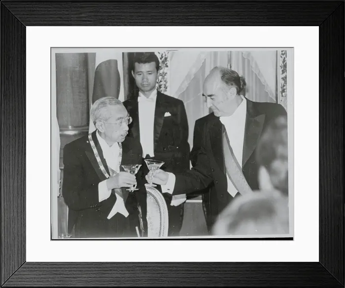 Framed Print : Hirohito and Mexican President Framed Print : Hirohito and Mexican President