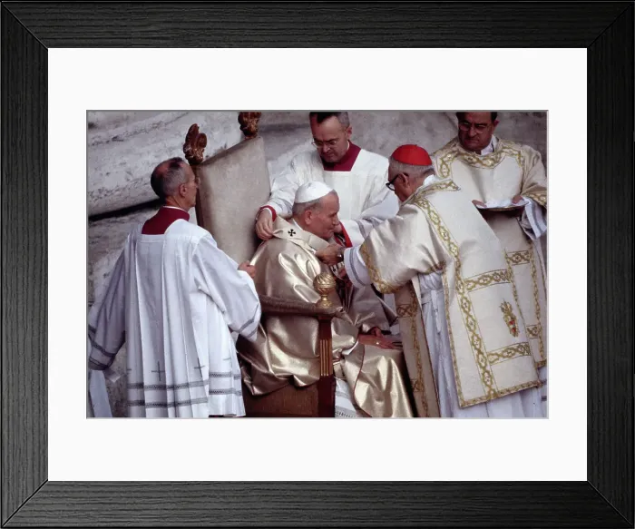 Framed Print : Pope John Paul II Receiving Pallium Framed Print : Pope John Paul II Receiving Pallium