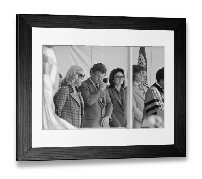 Framed Print : Ted Kennedy Attending John F. Kennedy Ceremonies with Family Members Framed Print : Ted Kennedy Attending John F. Kennedy Ceremonies with Family Members