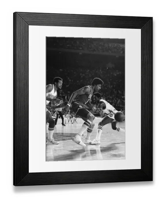 Framed Print : Julius Erving Losing Ball During Game Framed Print : Julius Erving Losing Ball During Game