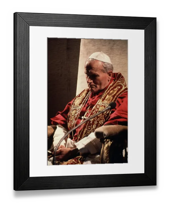 Framed Print : Pope John Paul II in Consistorical Hall Framed Print : Pope John Paul II in Consistorical Hall