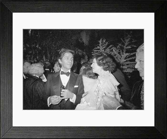 Framed Print : Valentino Garavani Speaking with Princess Soraya Framed Print : Valentino Garavani Speaking with Princess Soraya