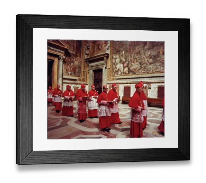 Framed Print : Cardinals Entering Sistine Chapel for Conclave