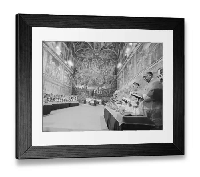 Framed Print : Cardinals Voting in Sistine Chapel for New Pope Framed Print : Cardinals Voting in Sistine Chapel for New Pope