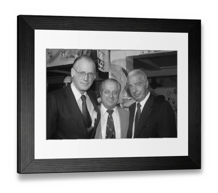 Framed Print : Baseball Commissioner Posing with Yankee and Dodger Favorites Framed Print : Baseball Commissioner Posing with Yankee and Dodger Favorites