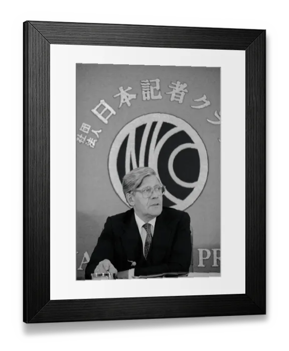 Framed Print : Helmut Schmidt at a Press Conference Framed Print : Helmut Schmidt at a Press Conference