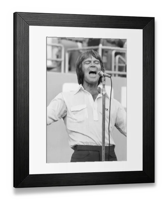 Framed Print : Glenn Campbell Sings National Anthem Framed Print : Glenn Campbell Sings National Anthem