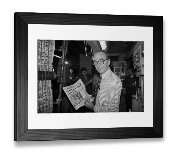 Framed Print : Publisher Rupert Murdoch Holding New York Post Newspaper Framed Print : Publisher Rupert Murdoch Holding New York Post Newspaper