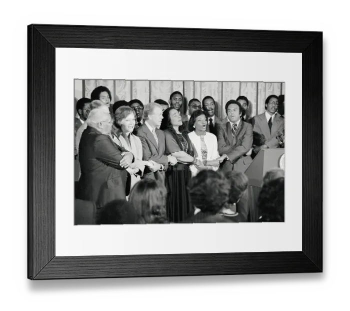Framed Print : President Carter Singing with Coretta Scott King Framed Print : President Carter Singing with Coretta Scott King