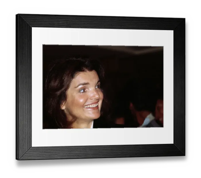 Framed Print : Jacqueline Kennedy Onassis Smiling While Conversing Framed Print : Jacqueline Kennedy Onassis Smiling While Conversing