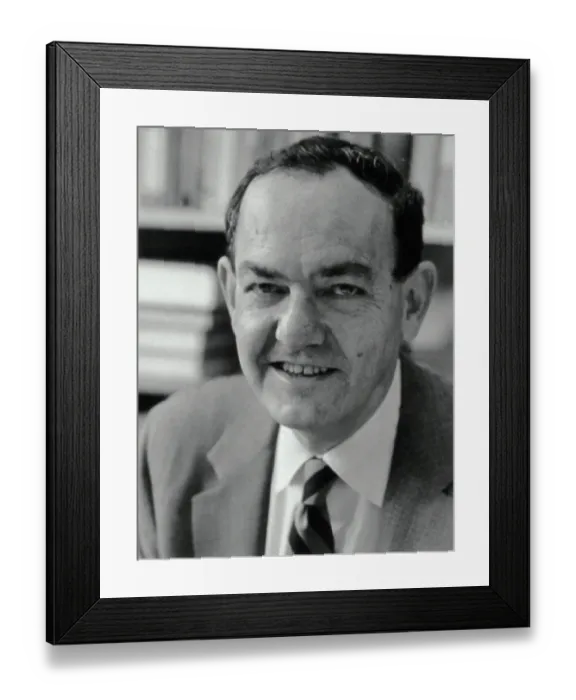 Framed Print : Portrait of Herbert Simon Framed Print : Portrait of Herbert Simon