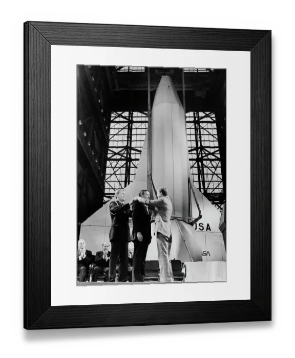 Framed Print : US President Carter Presents Medal To Neil Armstrong Framed Print : US President Carter Presents Medal To Neil Armstrong