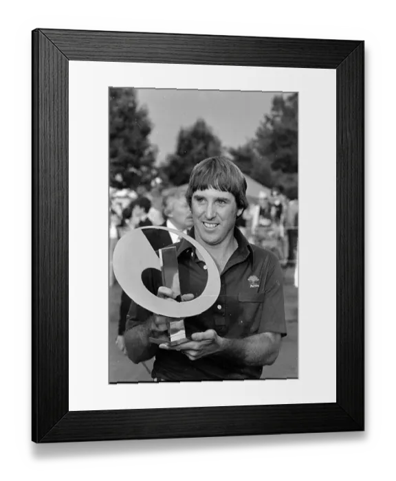 Framed Print : Gil Morgan Holding Trophy for Camera Framed Print : Gil Morgan Holding Trophy for Camera