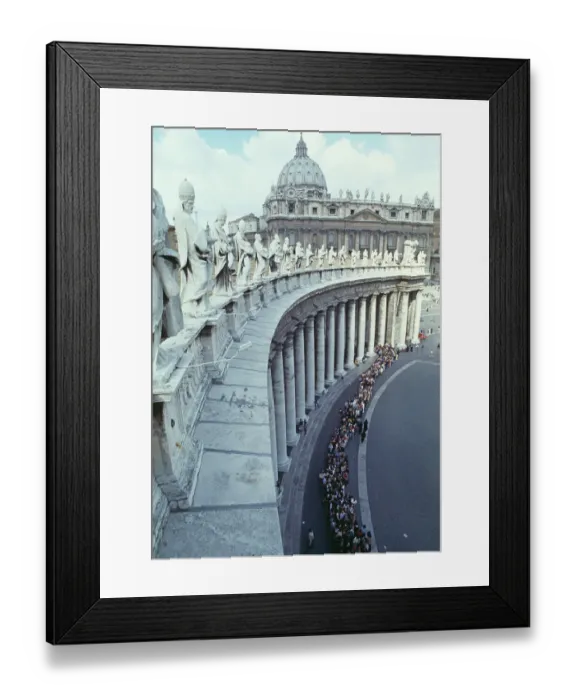 Framed Print : Queues To See Pope John Paul I Framed Print : Queues To See Pope John Paul I