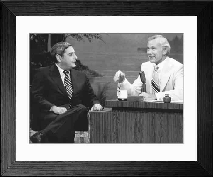 Framed Print : Johnny Carson and President of NBC Fred Silverman