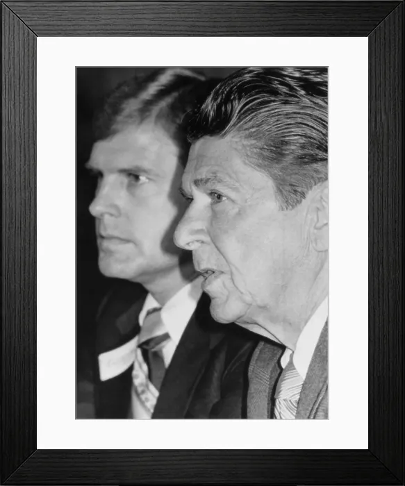 Framed Print : Profile of Ronald Reagan and Carroll Campbell Jr