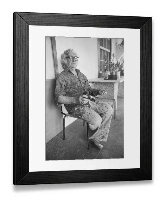 Framed Print : Roberto Marx Relaxing in Chair Framed Print : Roberto Marx Relaxing in Chair