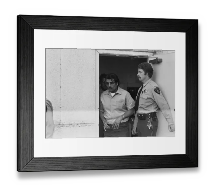 Framed Print : Juan Corona Leaves the Courthouse Framed Print : Juan Corona Leaves the Courthouse