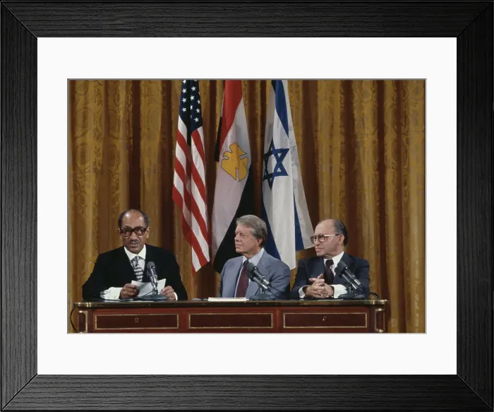 Framed Print : Anwar Al Sadat, Jimmy Carter, Menachem Begin Framed Print : Anwar Al Sadat, Jimmy Carter, Menachem Begin