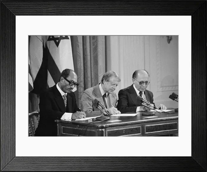 Framed Print : Sadat, Carter And Begin Signing Agreement Framed Print : Sadat, Carter And Begin Signing Agreement