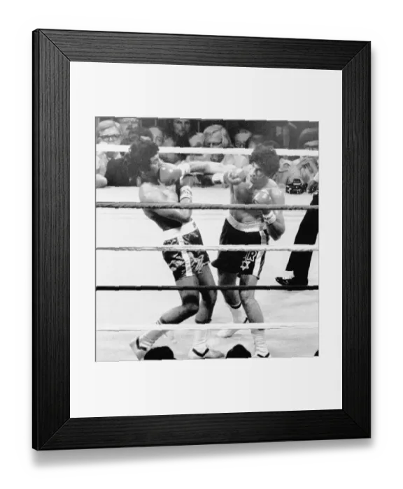 Framed Print : Boxers Rossman and Galindez in the Ring Framed Print : Boxers Rossman and Galindez in the Ring