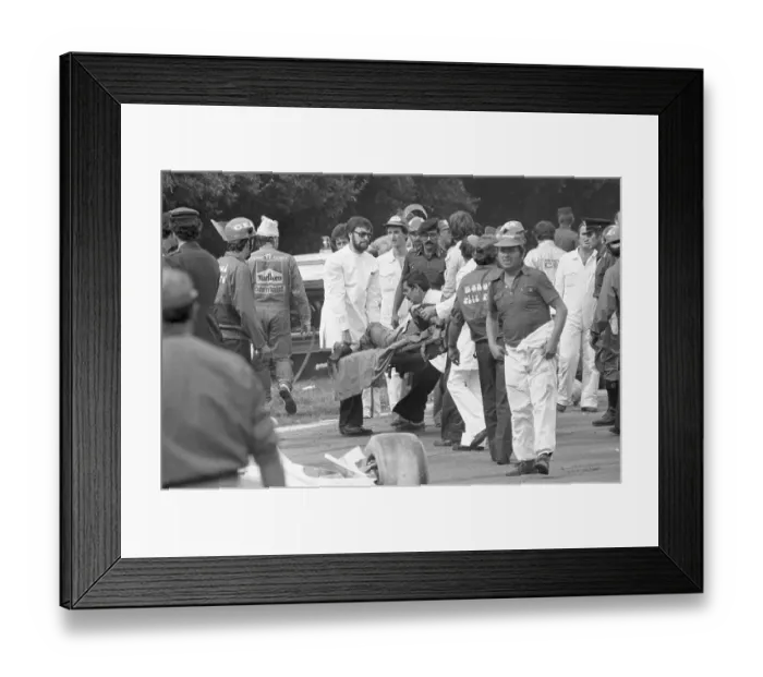 Framed Print : Ronnie Peterson After Crash Framed Print : Ronnie Peterson After Crash