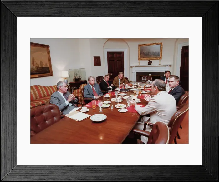 Framed Print : Jimmy Carter and others Attending a Meeting Framed Print : Jimmy Carter and others Attending a Meeting