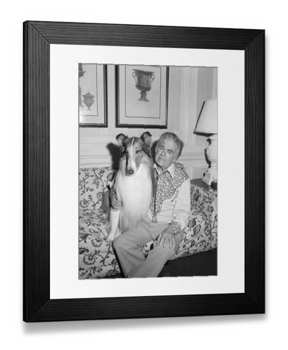 Framed Print : Rudd Weatherwax With Lassie Framed Print : Rudd Weatherwax With Lassie