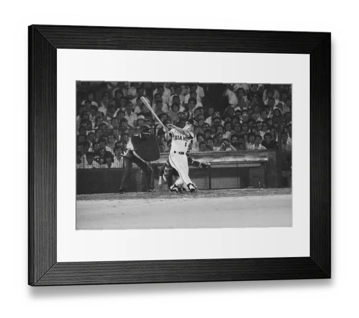 Framed Print : Sadaharu Oh in Action Framed Print : Sadaharu Oh in Action