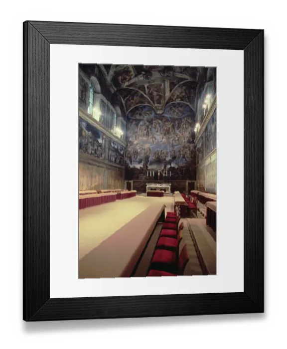 Framed Print : Interior View of the Sistine Chapel