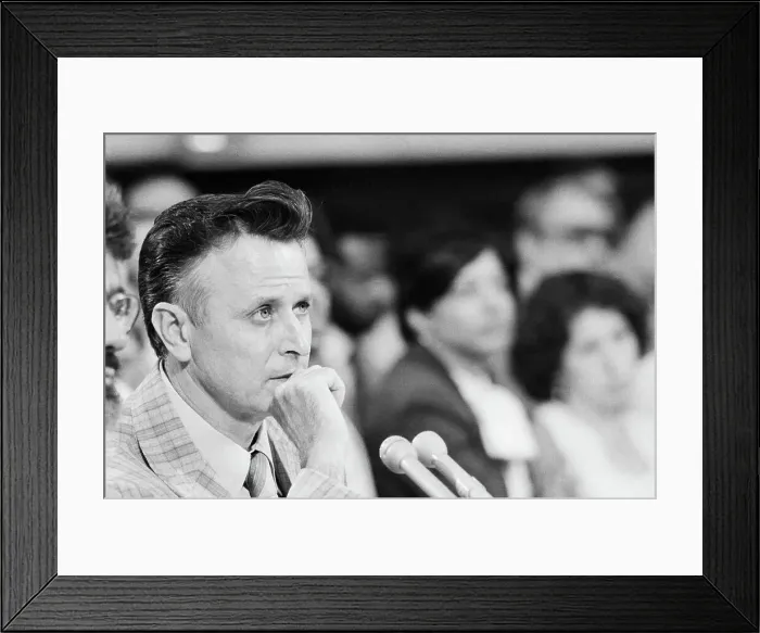 Framed Print : James Earl Ray At Microphone - Close-Up Framed Print : James Earl Ray At Microphone - Close-Up