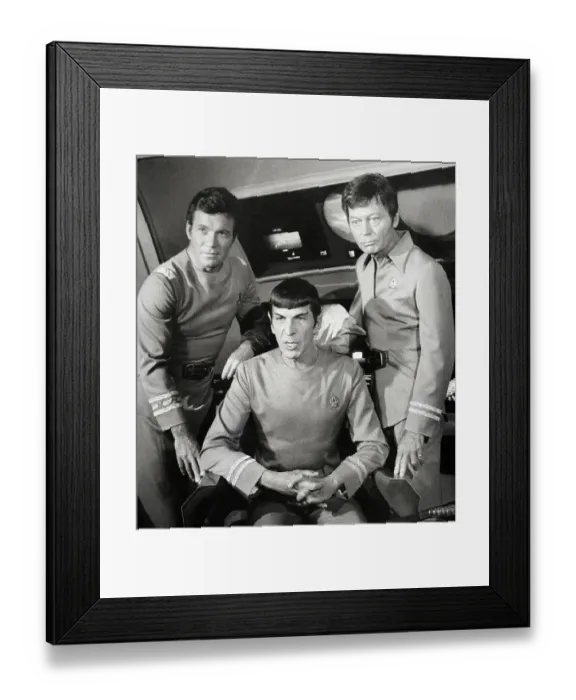 Framed Print : William Shatner, Leonard Nimoy, and DeForest Kelley Framed Print : William Shatner, Leonard Nimoy, and DeForest Kelley